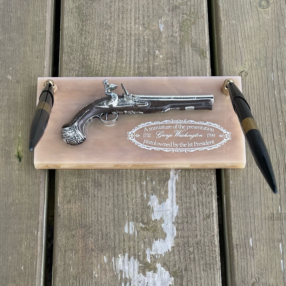 “A Miniature of the Pistol Owned by President George Washington” Pen Holder